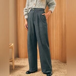 FAHERTY Dream Flannel Trouser Pants Mountain Charcoal Organic Cotton Women's 6